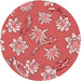 Square Machine Washable Transitional Light Coral Pink Rug in a Living Room, wshpat1783rd