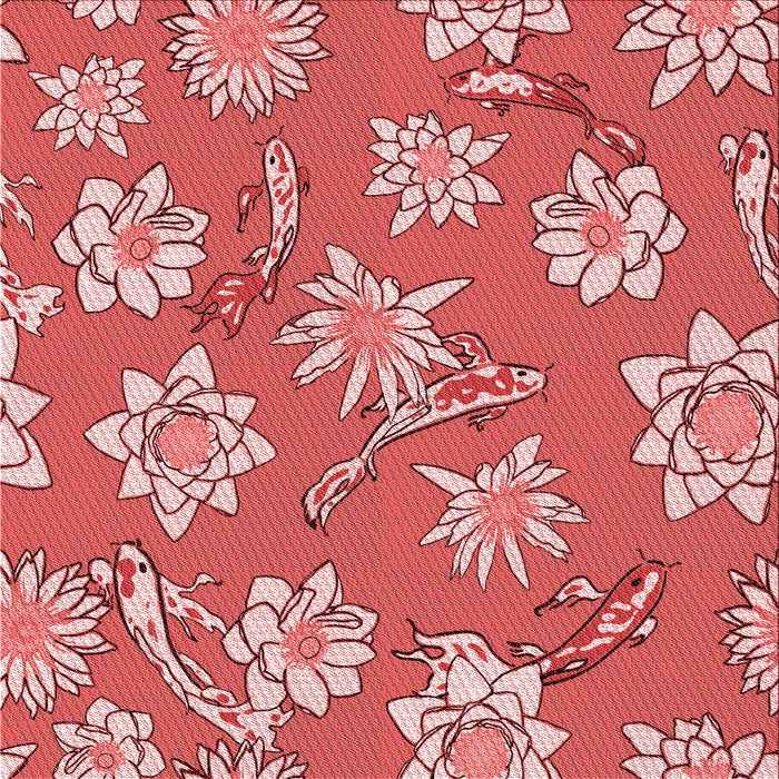 Round Patterned Light Coral Pink Rug, pat1783rd