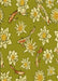 Machine Washable Transitional Dark Yellow Green Rug, wshpat1783yw