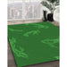 Machine Washable Transitional Dark Green Rug in a Family Room, wshpat1784grn