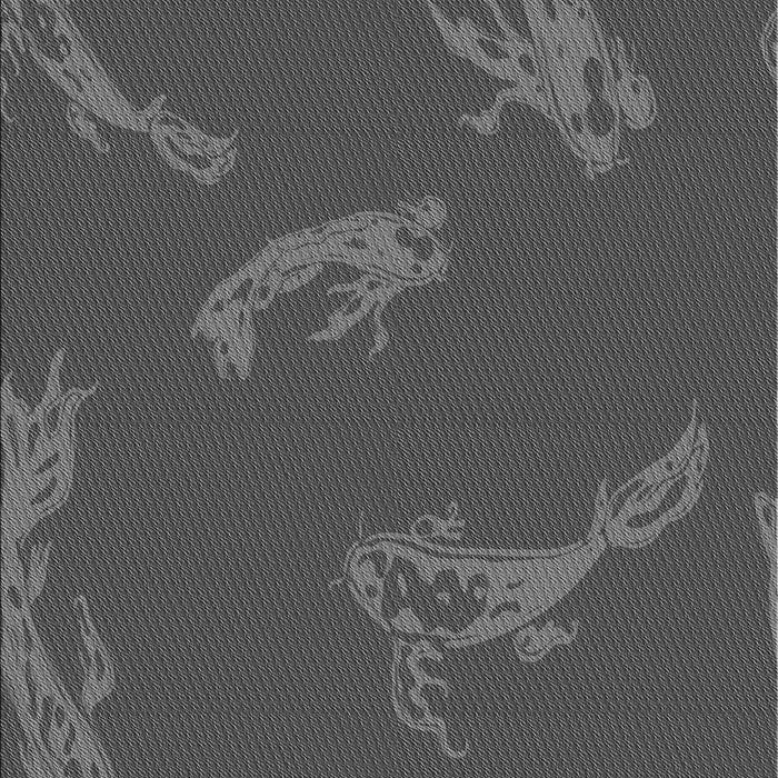 Patterned Black Rug, pat1784gry