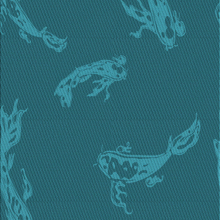 Patterned Dark Turquoise Green Rug, pat1784lblu