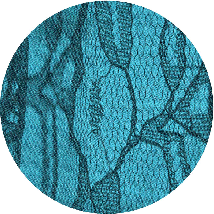 Square Machine Washable Transitional Teal Green Rug in a Living Room, wshpat1785lblu