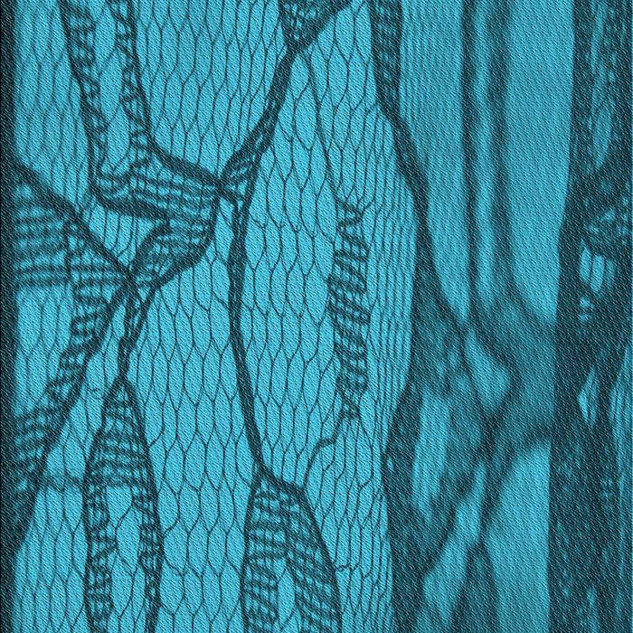 Patterned Teal Green Rug, pat1785lblu