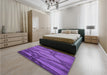 Patterned Purple Rug in a Bedroom, pat1785pur