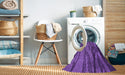 Machine Washable Transitional Purple Rug in a Washing Machine, wshpat1785pur