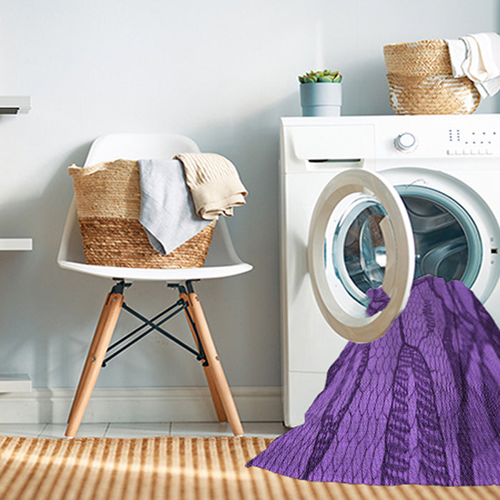 Machine Washable Transitional Purple Rug in a Washing Machine, wshpat1785pur