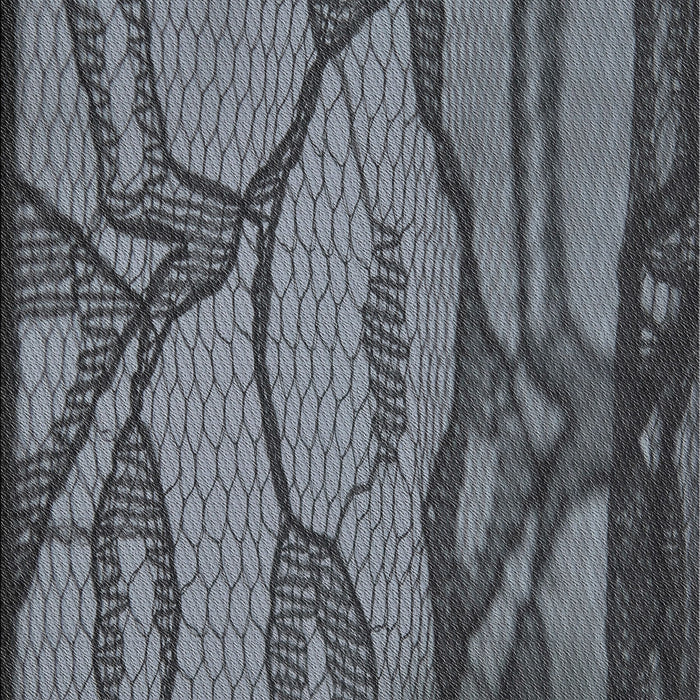 Patterned Dark Gray Novelty Rug, pat1785