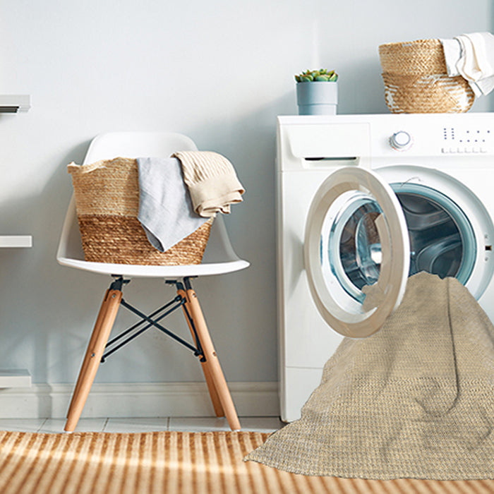 Machine Washable Transitional Golden Blonde Gold Rug in a Washing Machine, wshpat1786brn