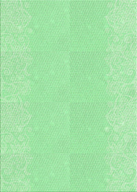 Machine Washable Transitional Green Rug, wshpat1786grn