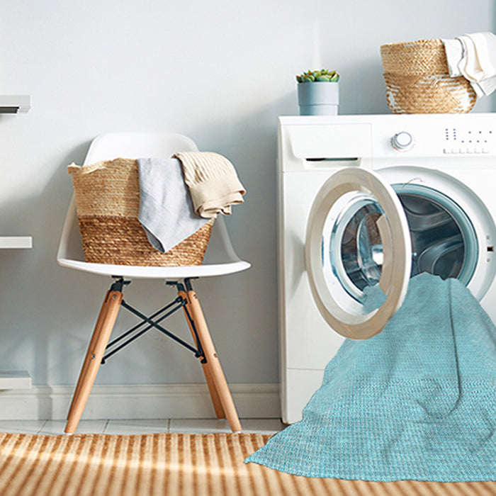 Machine Washable Transitional Diamond Blue Rug in a Washing Machine, wshpat1786lblu