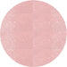 Square Machine Washable Transitional Pastel Red Pink Rug in a Living Room, wshpat1786rd