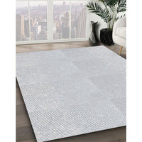 Patterned Water Blue Novelty Rug, pat1786