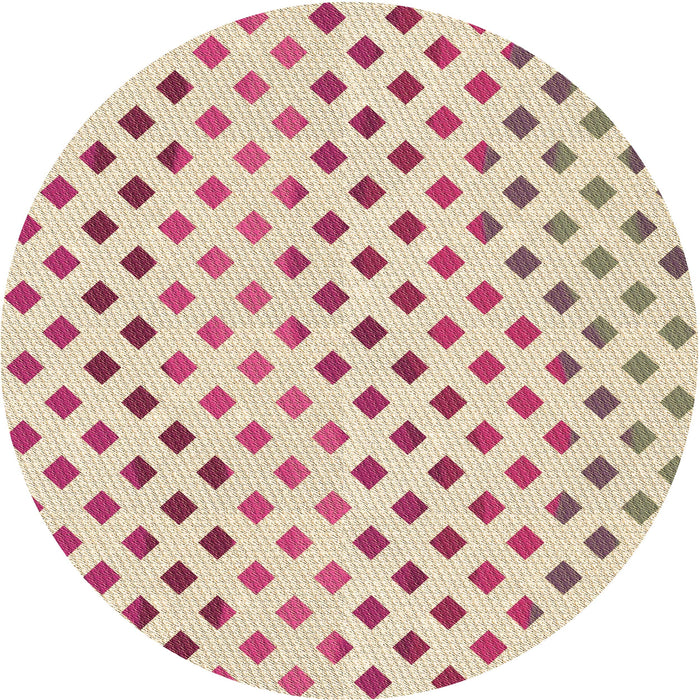 Square Patterned Red Rug, pat1787brn