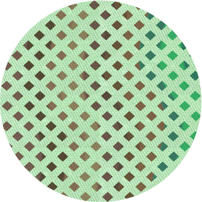 Square Patterned Mint Green Rug, pat1787grn