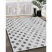 Patterned Platinum Gray Rug in Family Room, pat1787gry