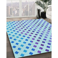 Patterned Iceberg Blue Rug, pat1787lblu