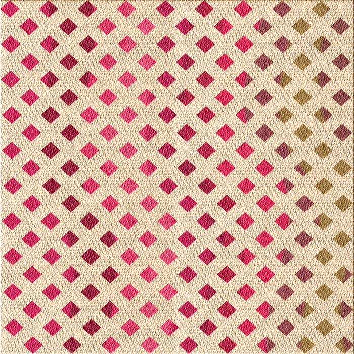 Round Patterned Orange Rug, pat1787org