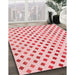 Patterned Red Rug in Family Room, pat1787rd