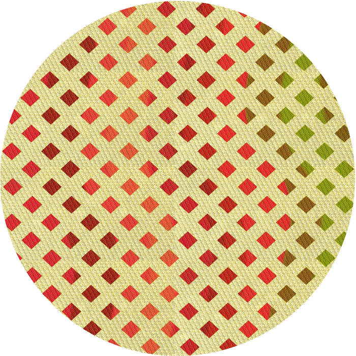 Square Patterned Orange Rug, pat1787yw