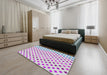 Machine Washable Transitional Water Blue Rug in a Bedroom, wshpat1787