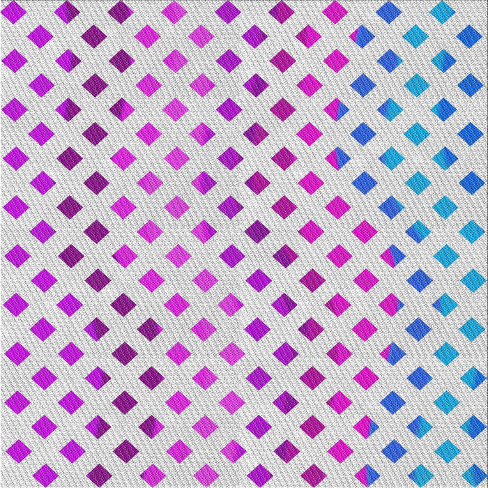 Square Patterned Water Blue Novelty Rug, pat1787