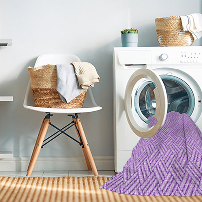 Machine Washable Transitional Purple Rug in a Washing Machine, wshpat1788pur