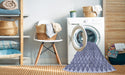 Machine Washable Transitional Blue Rug in a Washing Machine, wshpat1789blu