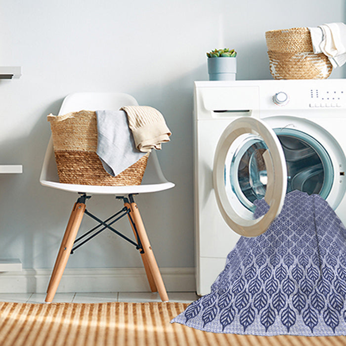 Machine Washable Transitional Blue Rug in a Washing Machine, wshpat1789blu