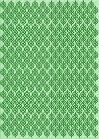 Machine Washable Transitional Light Green Rug, wshpat1789grn