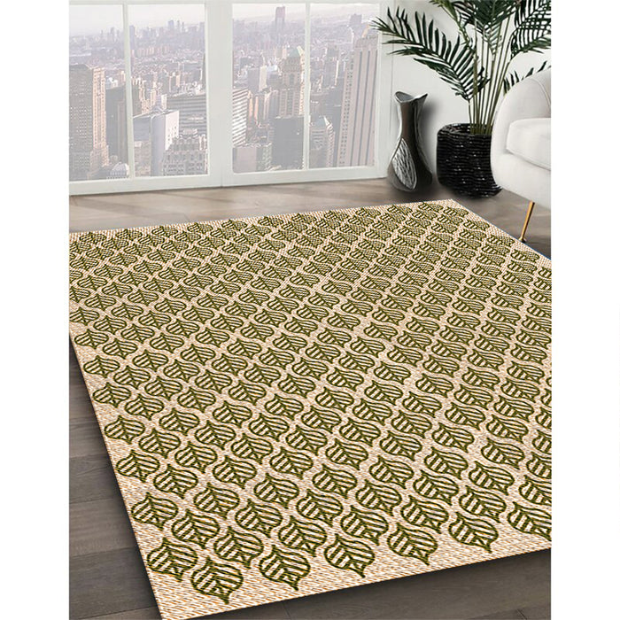 Machine Washable Transitional Khaki Gold Rug in a Family Room, wshpat1789org