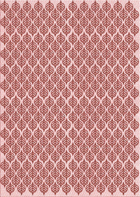 Machine Washable Transitional Pink Rug, wshpat1789rd