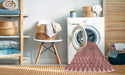 Machine Washable Transitional Pink Rug in a Washing Machine, wshpat1789rd