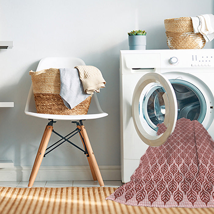 Machine Washable Transitional Pink Rug in a Washing Machine, wshpat1789rd
