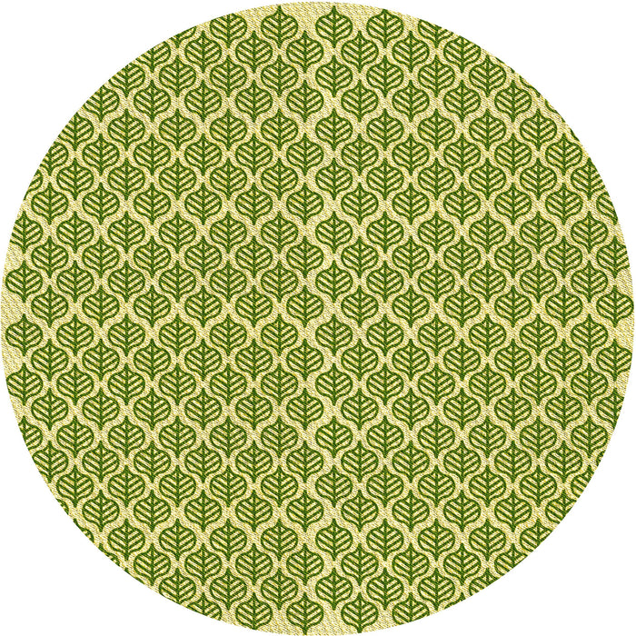 Square Machine Washable Transitional Seaweed Green Rug in a Living Room, wshpat1789yw