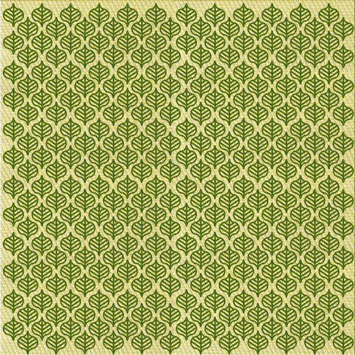 Round Patterned Seaweed Green Rug, pat1789yw