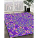 Machine Washable Transitional Dark Violet Purple Rug in a Family Room, wshpat178