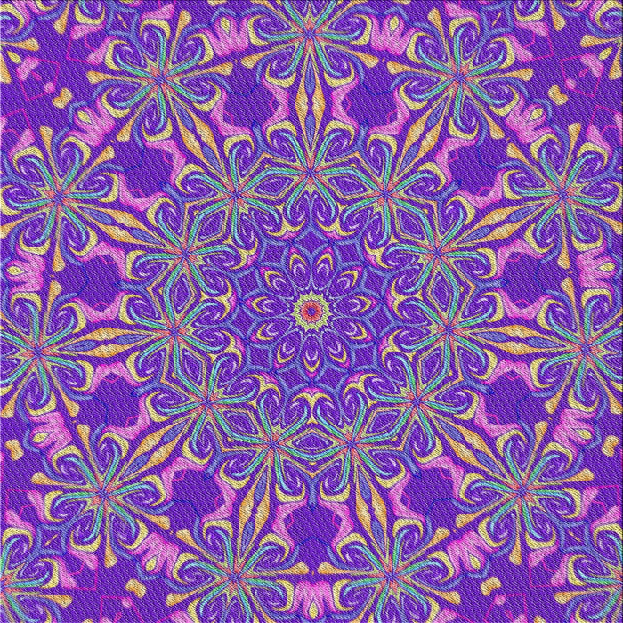 Square Patterned Dark Violet Purple Modern Rug, pat178