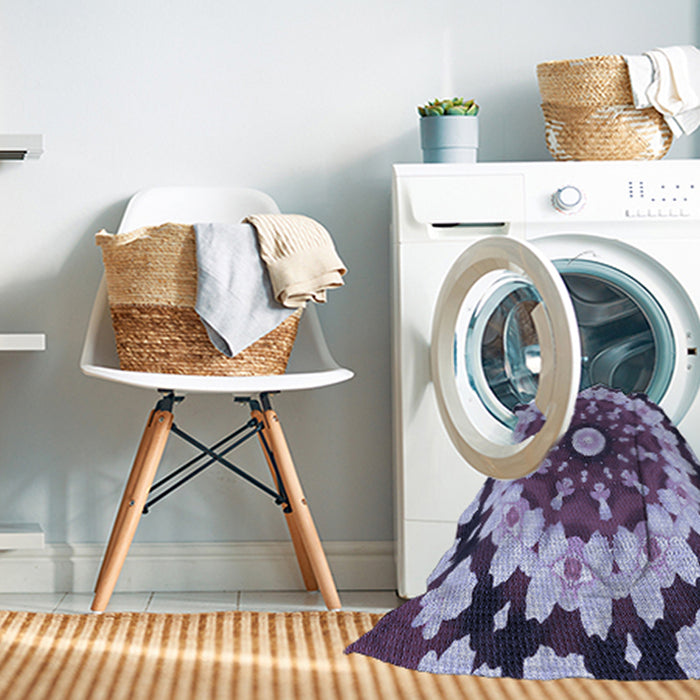 Machine Washable Transitional Purple Rug in a Washing Machine, wshpat179blu