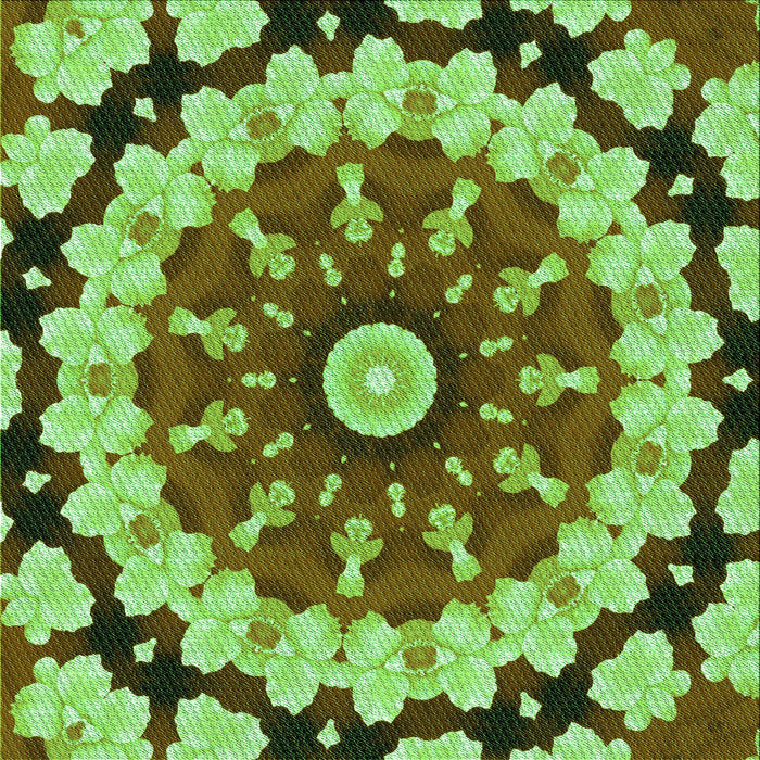 Round Patterned Emerald Green Rug, pat179grn