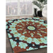 Machine Washable Transitional Red Brown Rug in a Family Room, wshpat179lblu