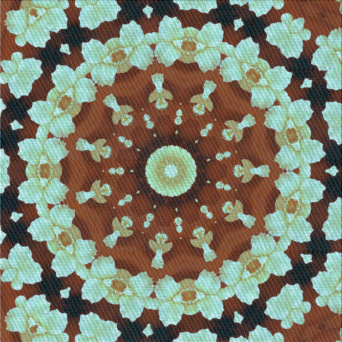 Round Machine Washable Transitional Red Brown Rug, wshpat179lblu