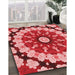 Machine Washable Transitional Light Coral Pink Rug in a Family Room, wshpat179rd