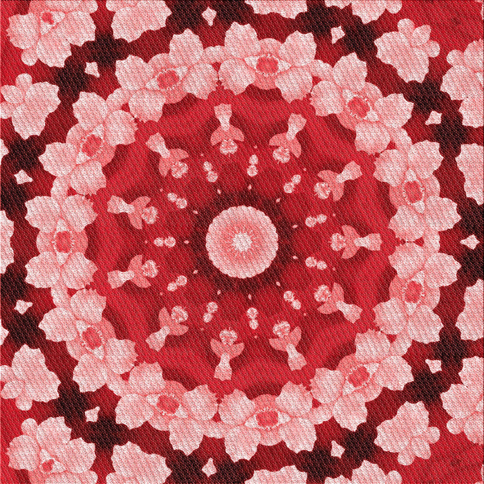 Round Patterned Light Coral Pink Rug, pat179rd