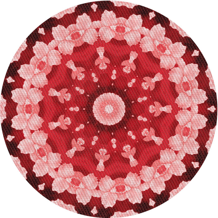 Square Machine Washable Transitional Light Coral Pink Rug in a Living Room, wshpat179rd
