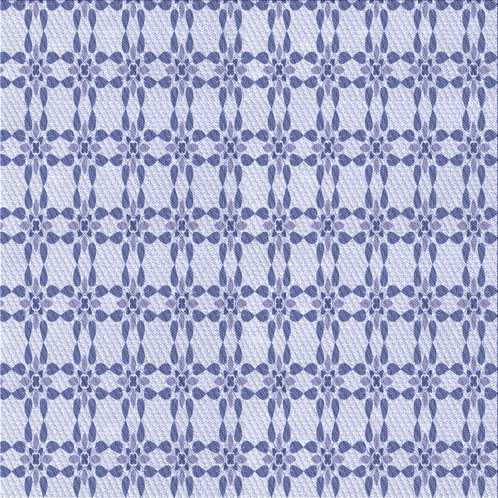 Round Machine Washable Transitional Blue Rug, wshpat1790blu