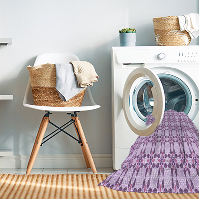 Machine Washable Transitional Blossom Pink Rug in a Washing Machine, wshpat1790pur