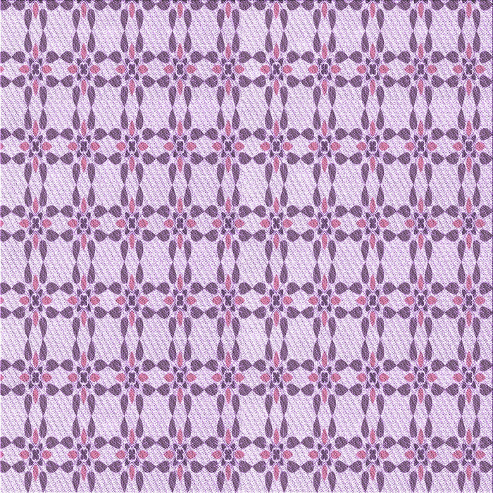 Round Machine Washable Transitional Blossom Pink Rug, wshpat1790pur