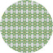 Square Patterned Forest Green Abstract Machine Washable Rug, wshpat1790