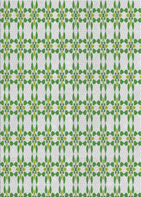 Patterned Forest Green Abstract Machine Washable Rug, wshpat1790